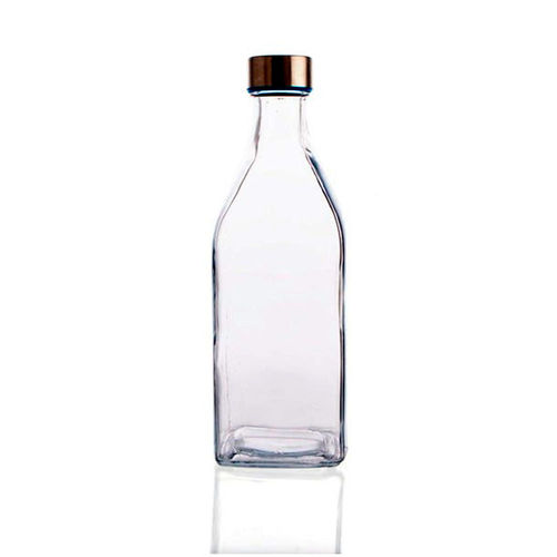 Botella cuadrada 1l transparente Habitat Quid