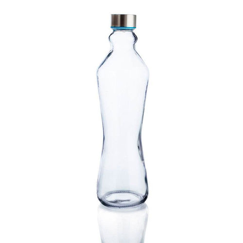 Botella cristal 1L Lisa Habitat transparente
