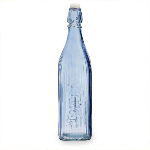 Botella cuadrada 1 L VIBa azul
